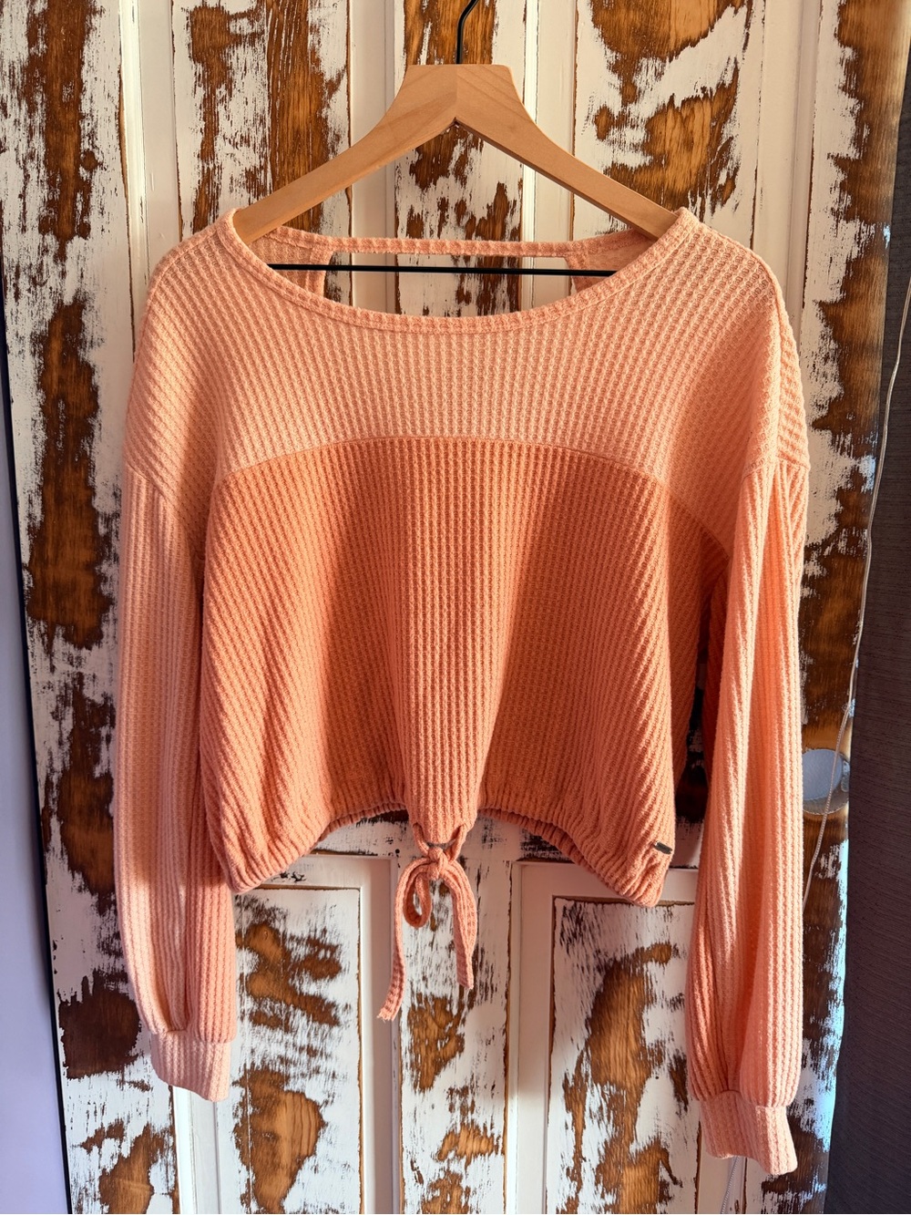 Hollister Athleisure Super Soft Waffle-Knit Oversized Pullover Size XS